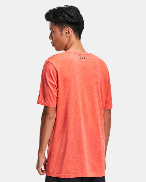 Men's UA RUSH™ Seamless Short Sleeve, Orange, pdpMainDesktop image number 1